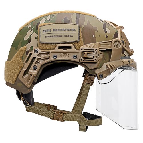 EXFIL Face Shield Installed on the EXFIL Ballistic SL MultiCam #3