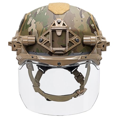 EXFIL Face Shield Installed on the EXFIL Ballistic SL MultiCam