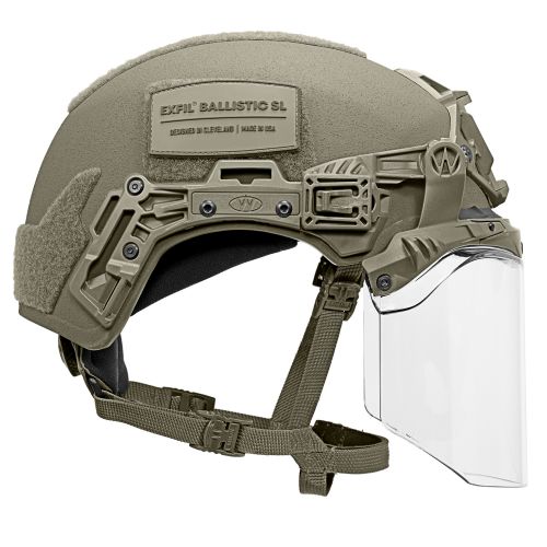 EXFIL Face Shield Installed on the EXFIL Ballistic SL Ranger Green #2