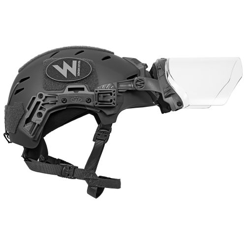 EXFIL Face Shield Installed on the EXFIL Carbon Black #4