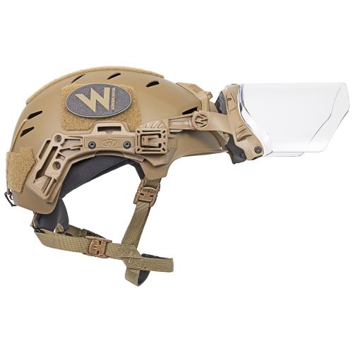 EXFIL Face Shield Installed on the EXFIL Carbon Coyote Brown #4